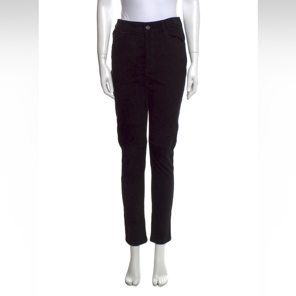 NWT | Proenza Schouler 100% Lamb Skin Suede Black High Waist Pants, Size 6